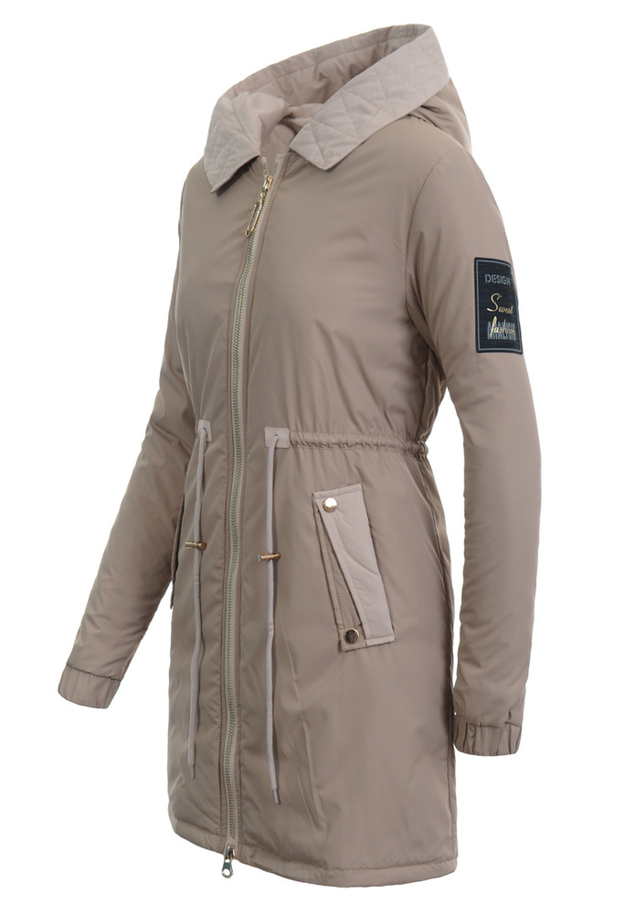 Kurtka Parka Wiosenna Beżowa