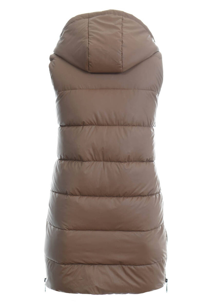 Damska Kamizelka Bezrękawnik Brązowy