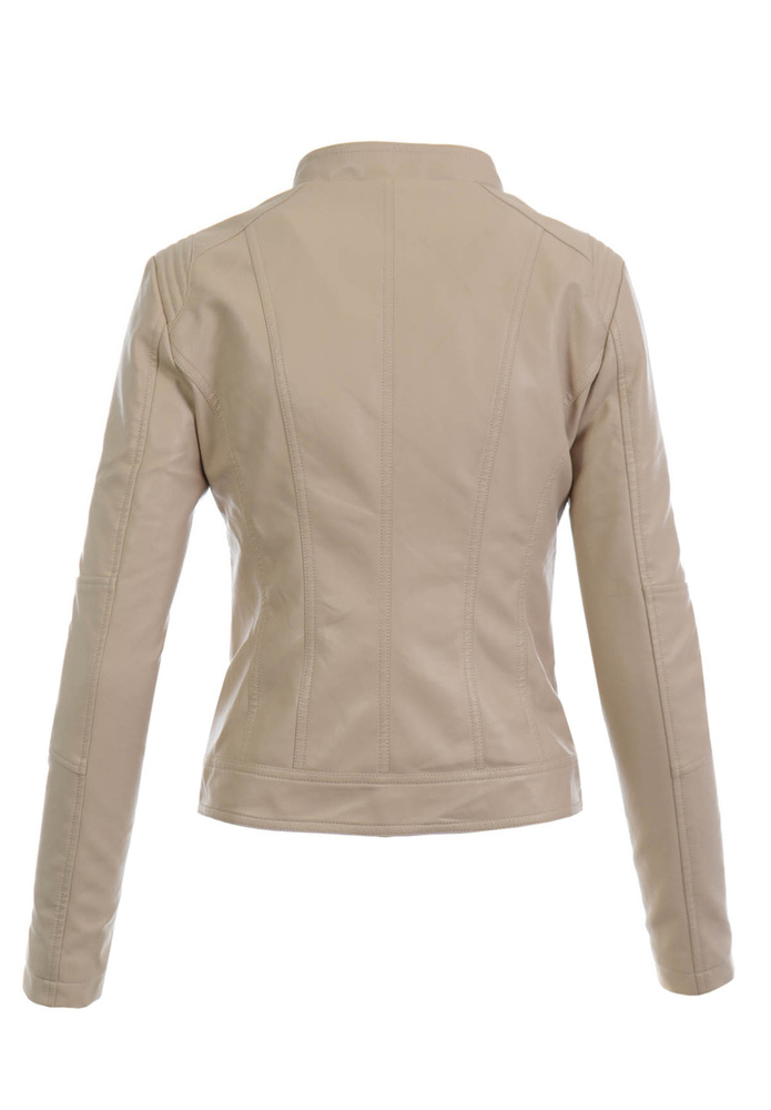 Damska Kurtka Ramoneska Beżowa