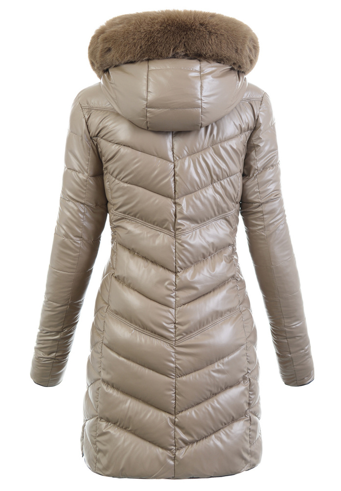 Damska Zimowa Ortalionowa Kurtka Czarna