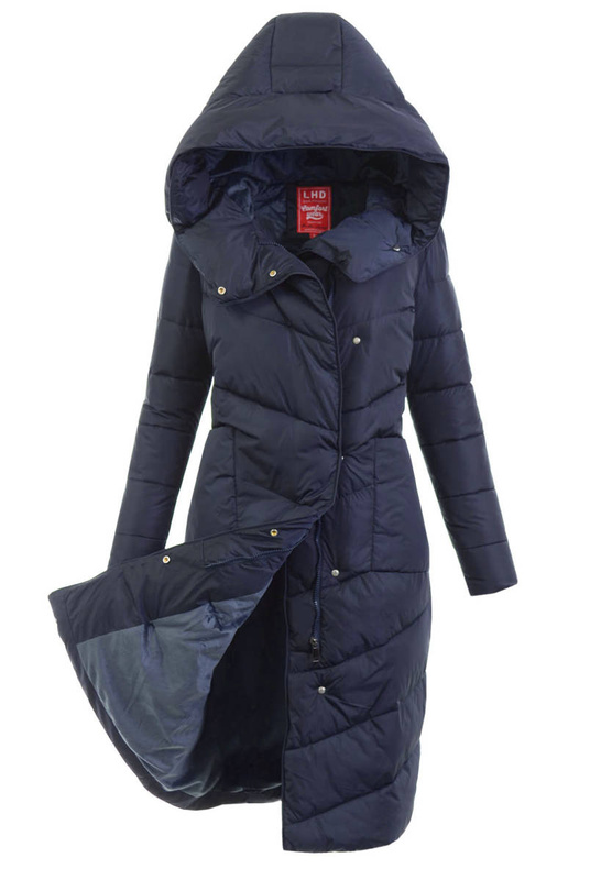 Damska Zimowa Ortalionowa Kurtka Granatowa