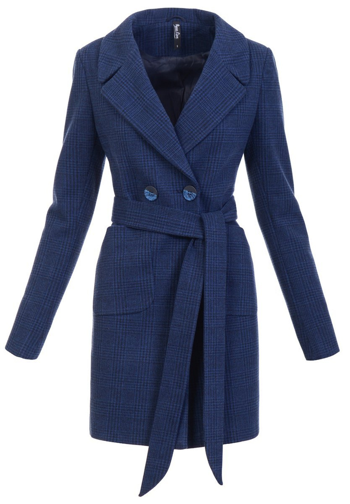 Damski Przejściowy Płaszcz Dzianin Granat