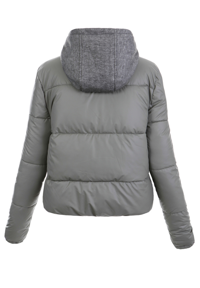 Damska Zimowa Ortalionowa Kurtka Grafitowa