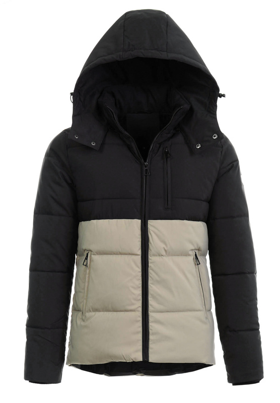 Męska Zimowa Kurtka Czarno-Szara