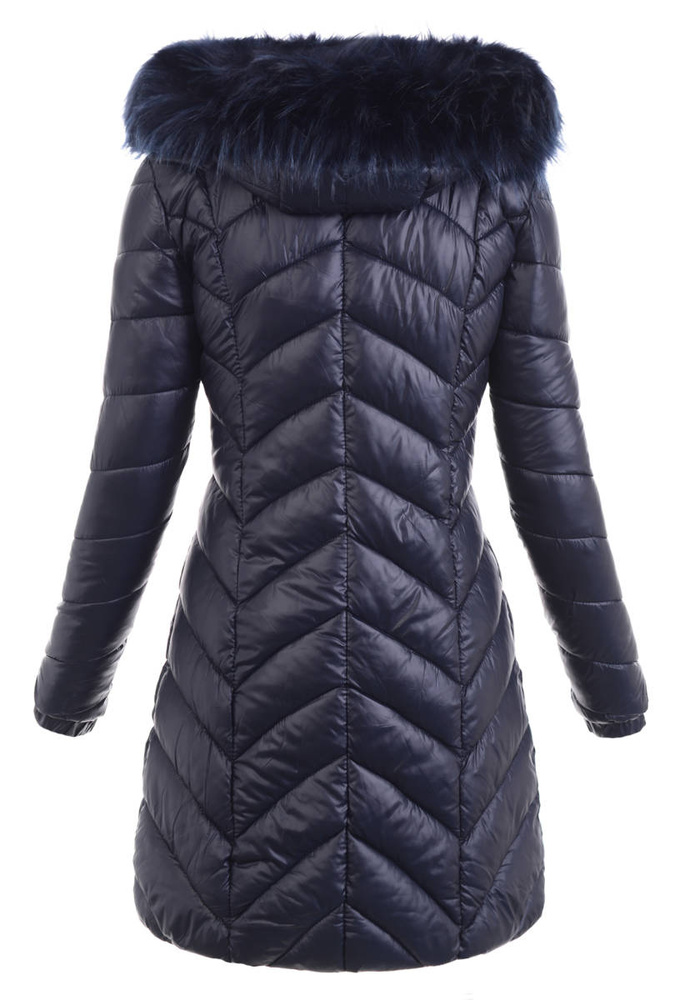 Damska Zimowa Ortalionowa Kurtka Granat