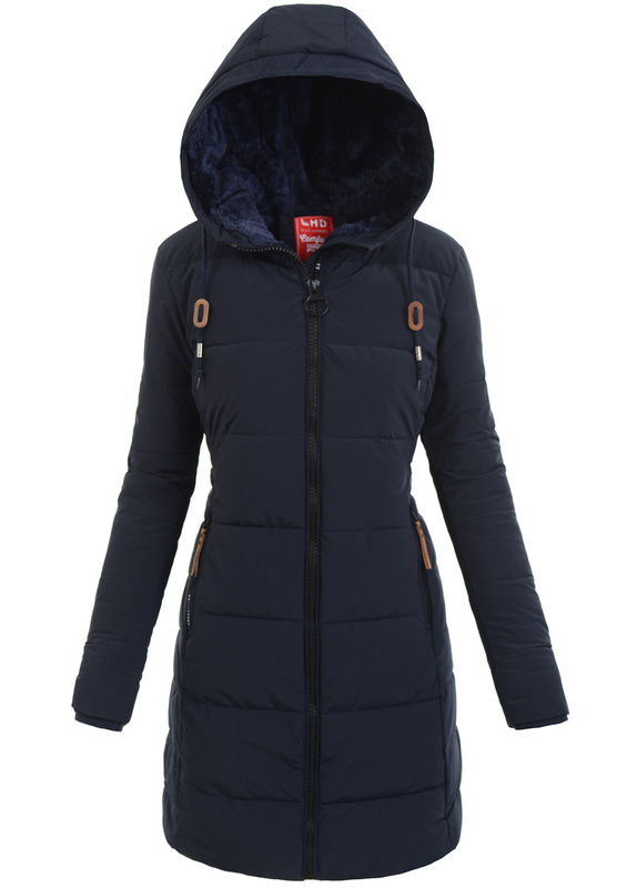 Damska Zimowa Ortalionowa Kurtka Granatowa