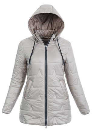 Damska Kurtka Zimowa Jasno Beżowa