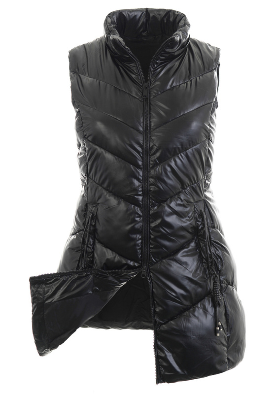 Damska Kamizelka Bezrękawnik Czarna