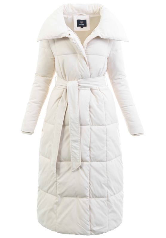 Damska Zimowa Ortalionowa Kurtka Kremowa