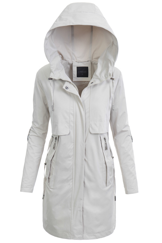 Kurtka Parka Wiosenna Ecru