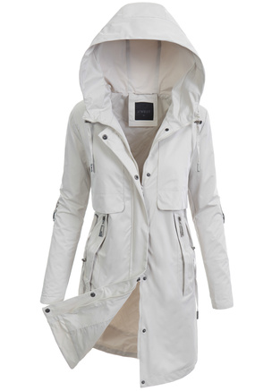 Kurtka Parka Wiosenna Ecru