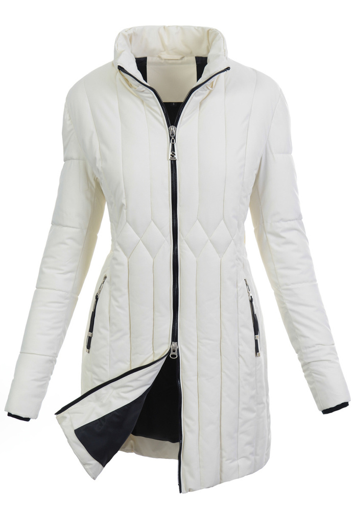 Damska Kurtka Zimowa Ecru