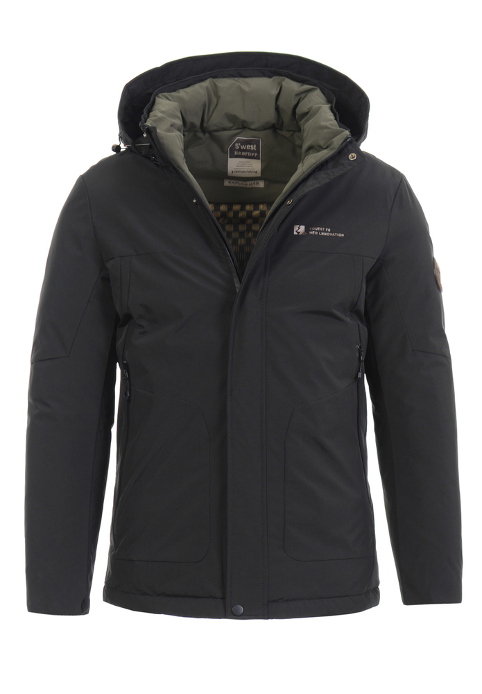 Męska Zimowa Kurtka Czarna