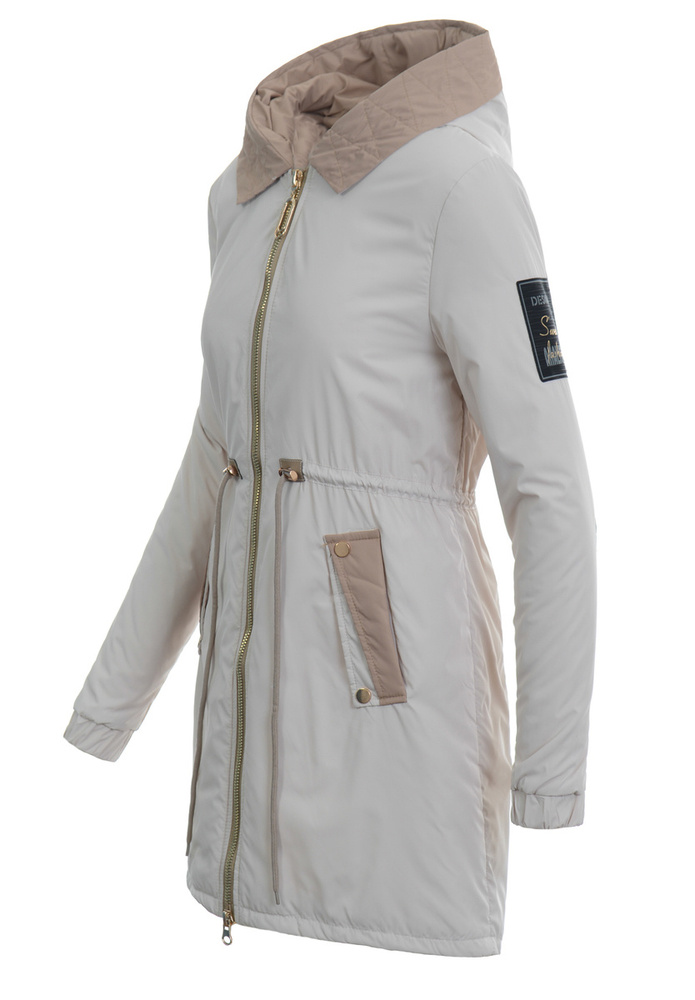 Kurtka Parka Wiosenna Beżowa