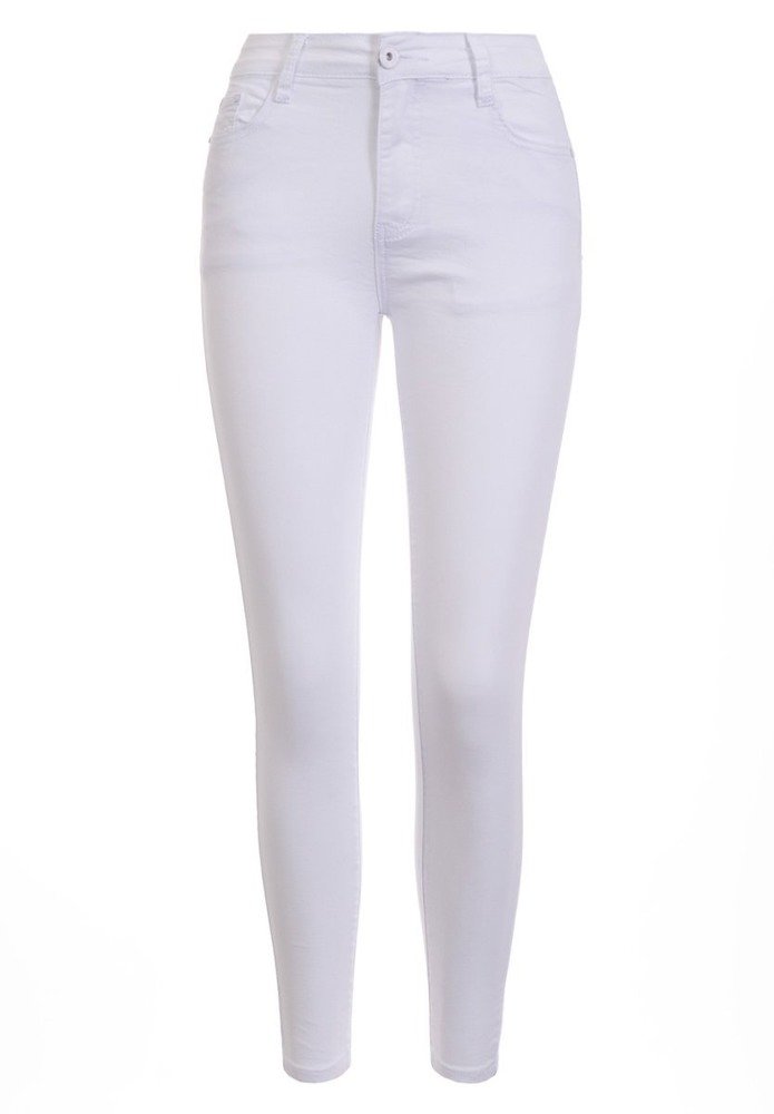 Damskie Spodnie Jeansowe Białe